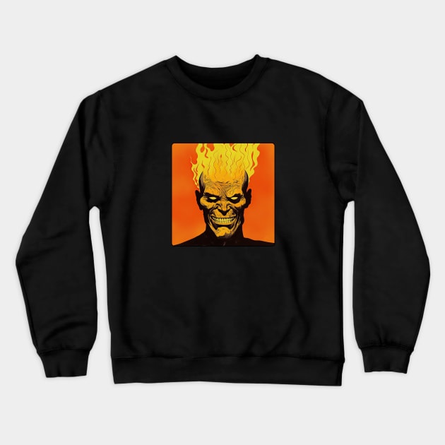 Flame head 1 Crewneck Sweatshirt by obstinator